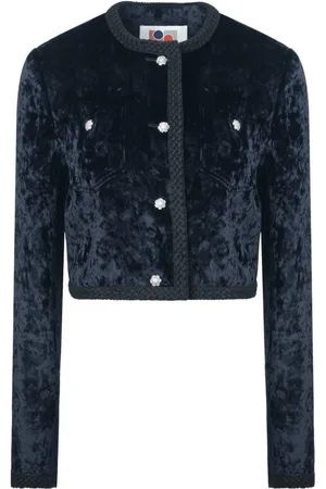 PORTS 1961 Ice Floral Jacke in Samtoptik