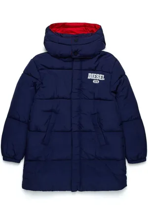 Diesel Gefütterte Jacke mit Logo-Print