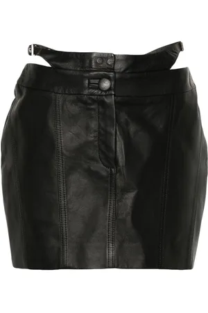 MITILIANE COUTURE Leder-Minirock im Bikini-Style