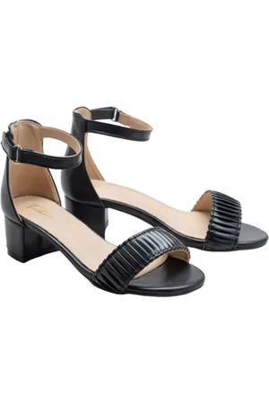 Tulleen Plissierte Sandalen mit Blockabsatz