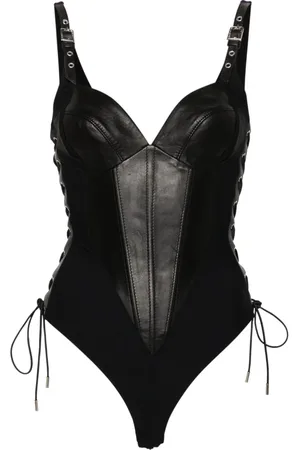 MITILIANE COUTURE Body mit Lederbesatz