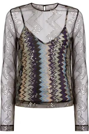 Missoni Oberteil im Layering-Look mit Zickzackmuster