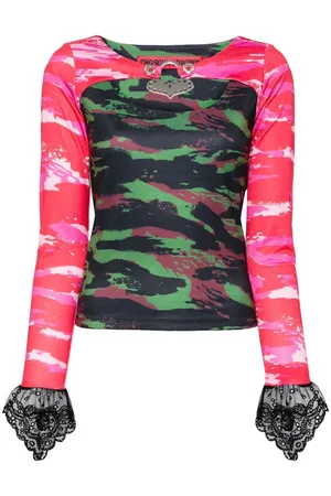 Chopova Lowena Jerseyoberteil mit Camouflagemuster