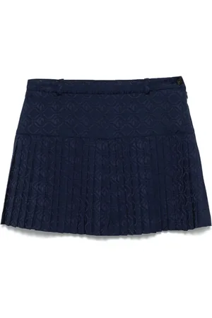 Marine Serre Falten-Minirock aus Moon Diamond-Jacquard