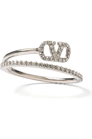 VALENTINO GARAVANI VLogo Ring mit Kristallen