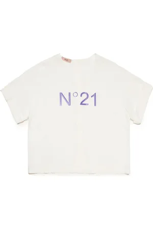 Nº21 Krepphemd mit Logo-Print