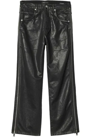Purple Brand Beschichtete P018 Side-Zip Wide-Leg-Jeans