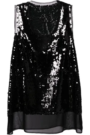 Comme des Garçons Trägershirt mit Pailletten
