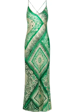 Roberto Cavalli Camisole-Seidenkleid mit abstraktem Print