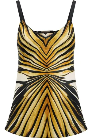 Roberto Cavalli Seidenoberteil mit Ray of -Print