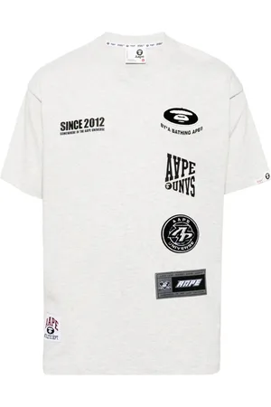 A Bathing Ape T-Shirt mit Moonface-Print
