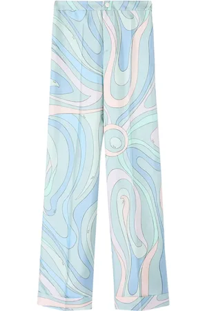 Puccini Hose aus Seidentwill mit abstraktem Print