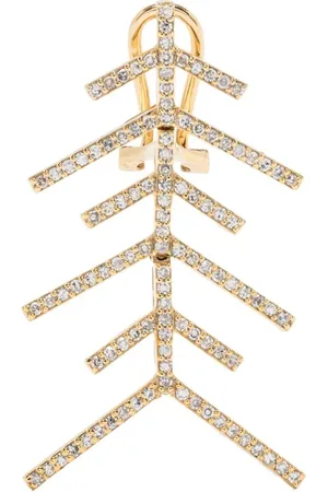 KAMUSHKI Einzelner 14kt Wishbone Gelbgoldohrring