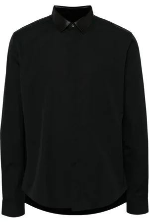 Gucci Hemd mit Faux-Leder-Kragen