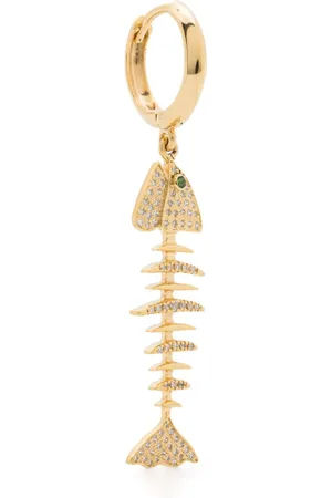 KAMUSHKI Einzelner 18kt Wishbone Gelbgoldohrring