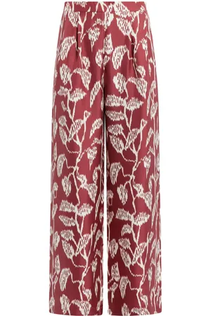 ASCENO Ausgestellte Hose mit Blumen-Print