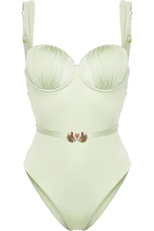 Noire Swimwear Geraffter Balconette-Badeanzug