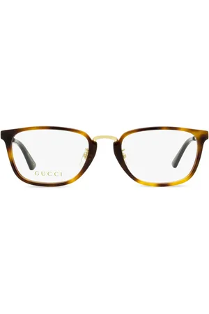 Gucci Eckige Brille mit Logo-Print
