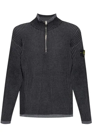 Stone Island Cardigan mit Viertelreißverschluss