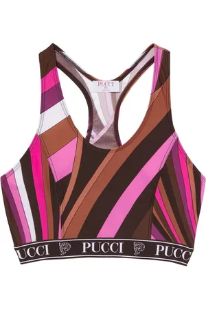 Puccini Cropped-Top mit abstraktem Print