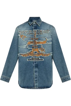 Y / PROJECT Jeanshemd im Distressed-Look