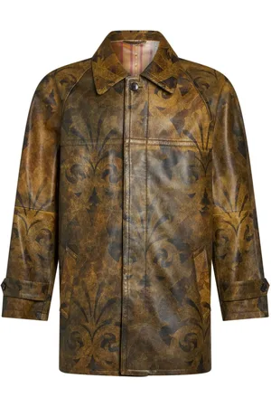Etro Lederjacke mit Print