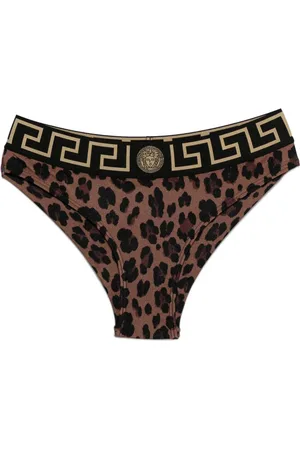 VERSACE Bikinihöschen mit Leoparden-Print