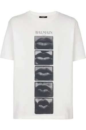Balmain T-Shirt mit Vintage-Print