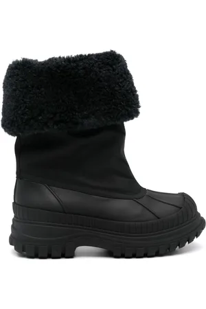 Ganni Stiefel mit Faux Shearling