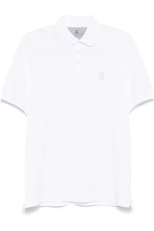 Brunello Cucinelli Poloshirt mit Logo-Print