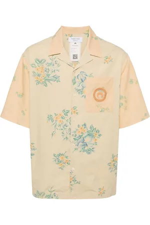 Marine Serre Hemd mit Blumen-Print