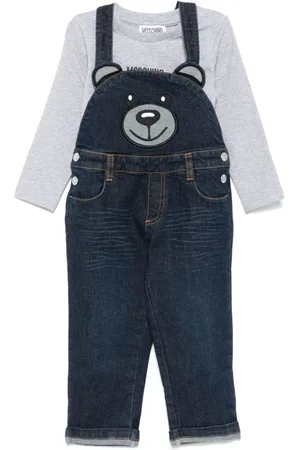 Moschino Latzhose mit Bärenmotiv