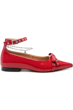 Ganni Ballerinas mit Schleifendetail