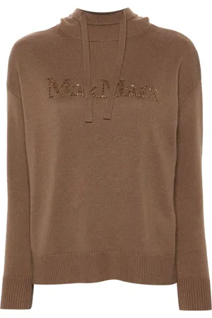 Max Mara Hoodie mit Kristall-Logo