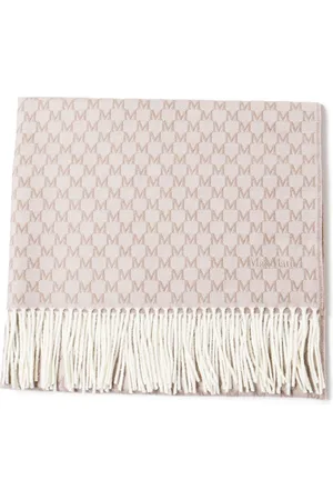 Max Mara Wollschal mit Monogramm-Stickerei