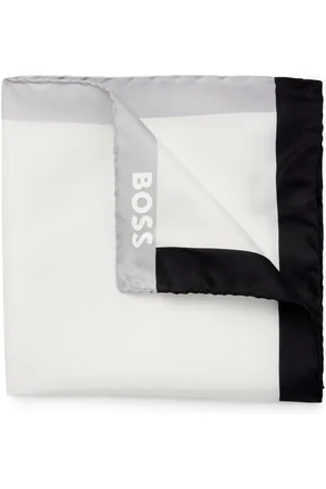 HUGO BOSS Seidenschal mit Logo-Print