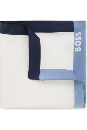 HUGO BOSS Seidenschal mit Logo-Print