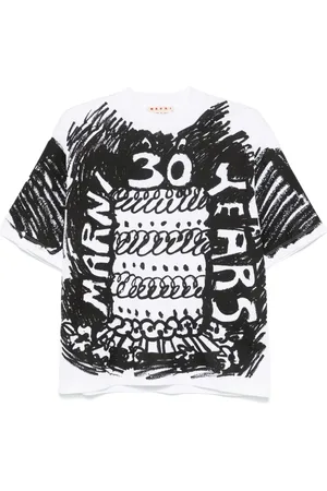 Marni T-Shirt mit abstraktem Print