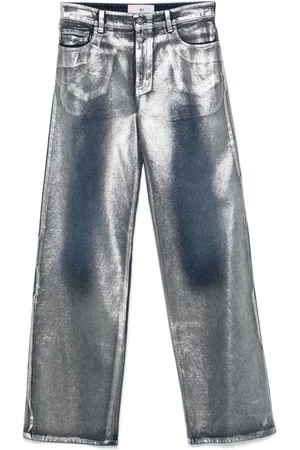 Chiara Ferragni Jeans im Metallic-Look