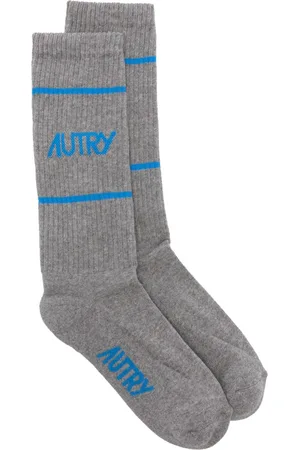 Autry Gestreifte Socken mit Logo-Intarsie