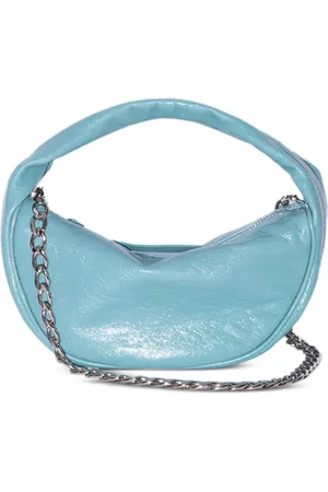 By Far Mini Cush Cadet Schultertasche mit Knitteroptik