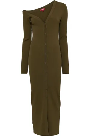 Staud Geripptes Strickkleid