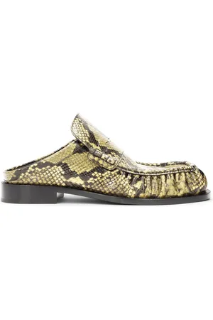 DRIES VAN NOTEN Mules mit Schlangenleder-Effekt
