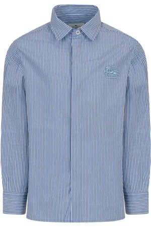 Etro Gestreiftes Hemd mit Logo-Stickerei