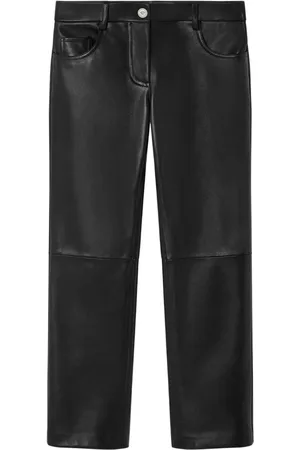VERSACE Lederhose mit geradem Bein