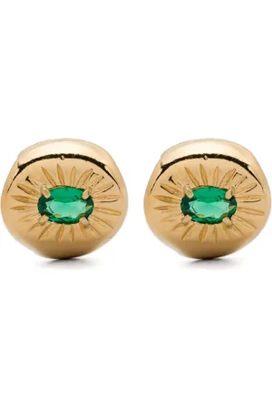 WOUTERS & HENDRIX Emerald-embellished earrings