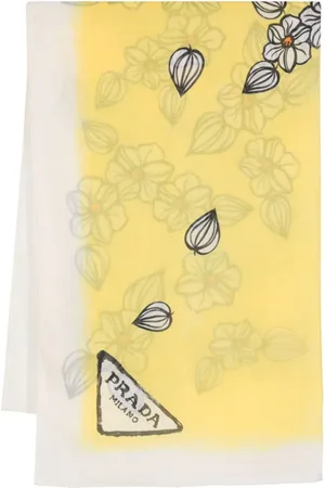 Prada Schal mit Blumen-Print