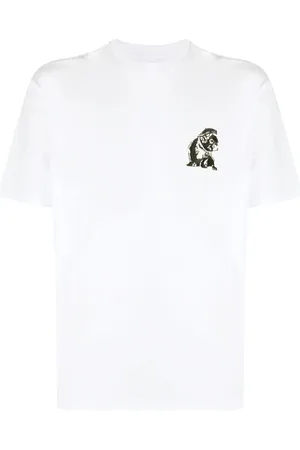 Emporio Armani T-Shirt mit French Bulldog-Stickerei