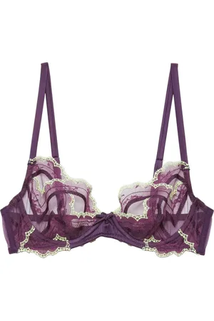 FLEUR DU MAL Bestickter Hendrix Demi-BH