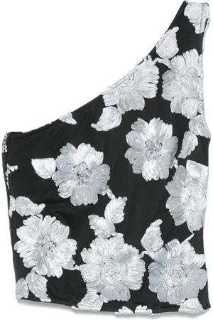 ROTATE Oberteil aus Mesh mit Blumen
